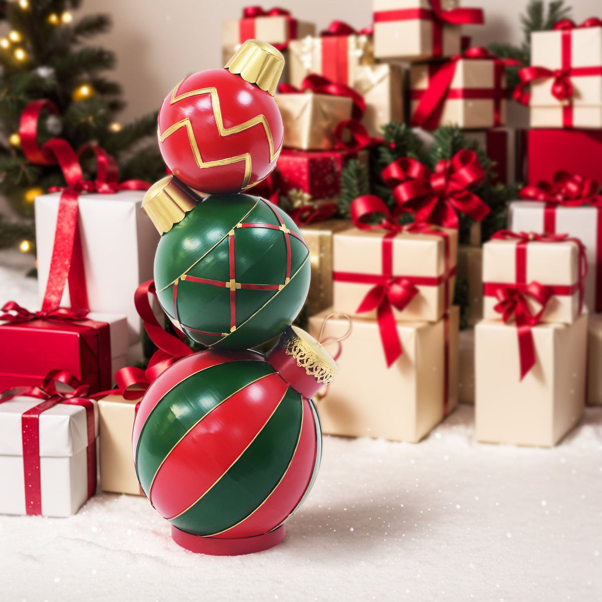 Classic Stacked Christmas Ball Decoration, photo 5 of 6