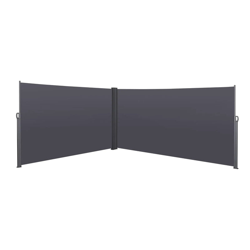 Retractable Side Awning, Waterproof & UV-Resistant, Privacy Screen Divider Roll Up Balcony - Gray by Unique Piece Furniture