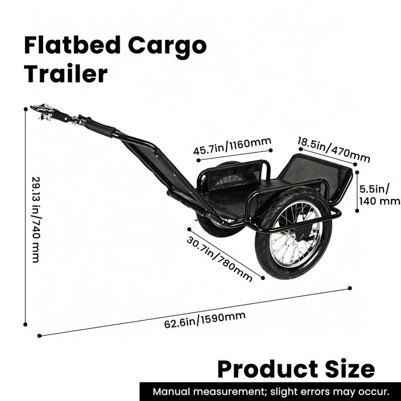 Heavy-Duty Bike Cargo Trailer with Steel Frame – 320 lb Load Capacity, photo 3 of 10