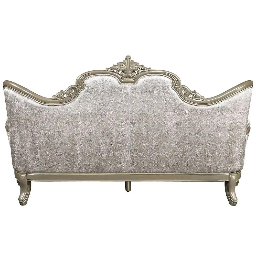 Libertee - Sofa With 5 Pillows - Beige Fabric & Champagne by Unique Piece Furniture