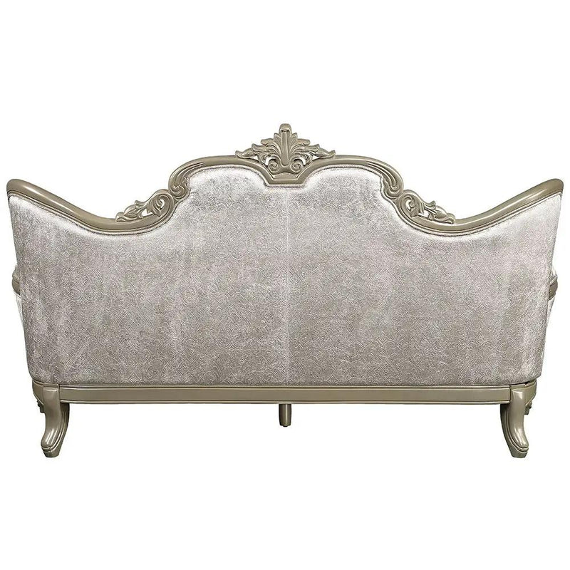 Libertee - Sofa With 5 Pillows - Beige Fabric & Champagne by Unique Piece Furniture
