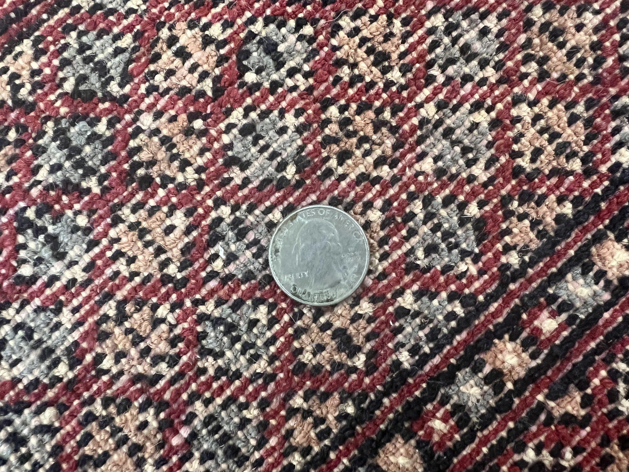 Turkoman Rug 8 x 11.6, Red Bokhara Pakistani Carpet, Wool Handmade Vintage Rug by Jewel Rugs