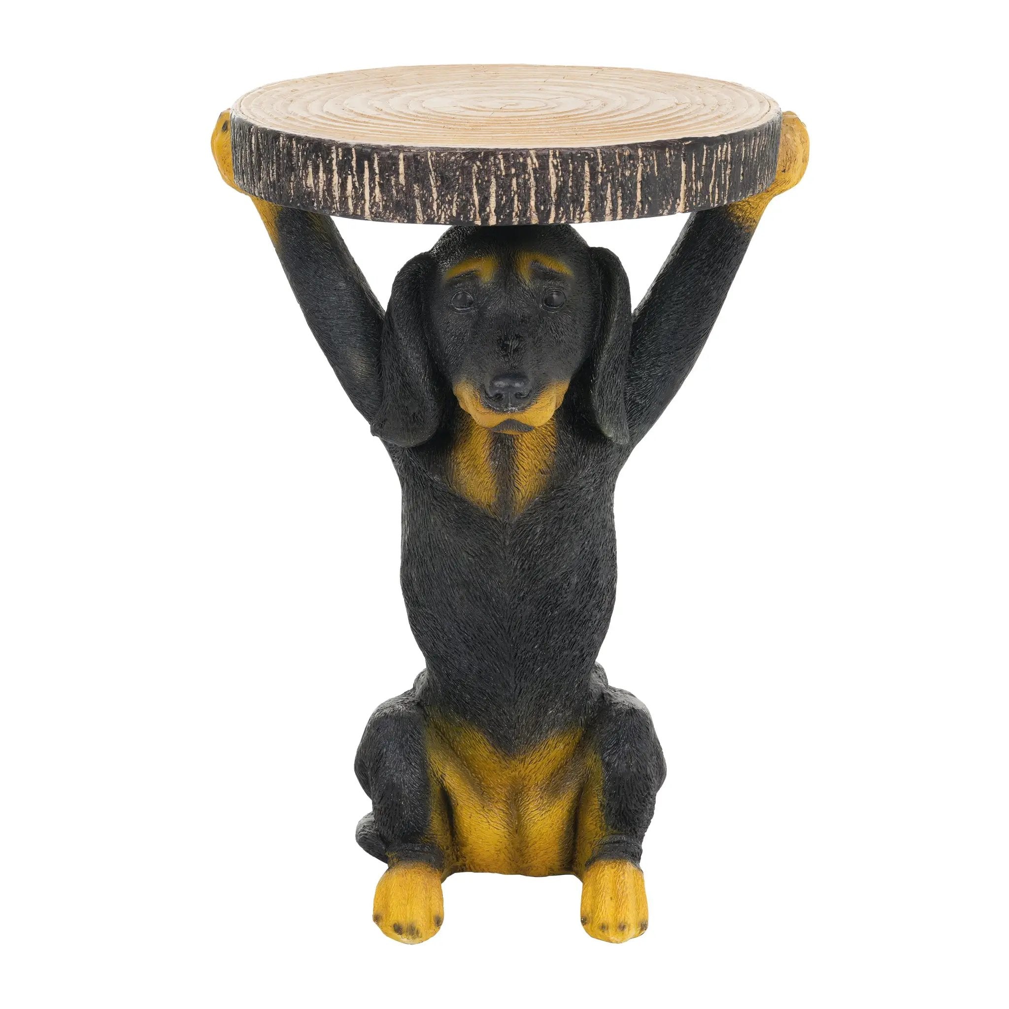 Whimsical Black Dog MGO Side Table by HouseOfZazla
