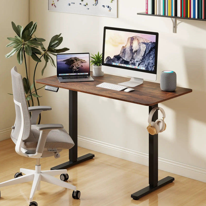 48 Inch x 24 Inch Ergonomic Electric Standing Desk with 3 Memory Settings for Home Office by DirectDeals