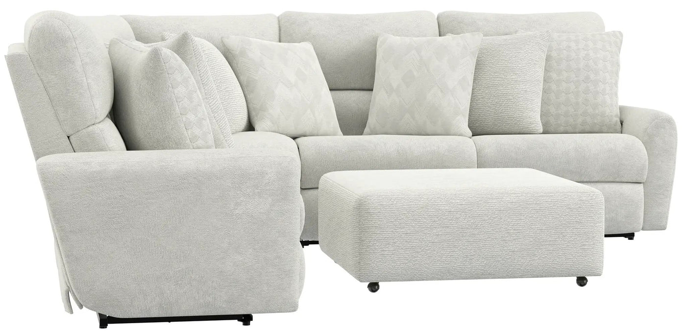 Majesty - Deep Seating Power Reclining Sectional And Ottoman by Unique Piece Furniture