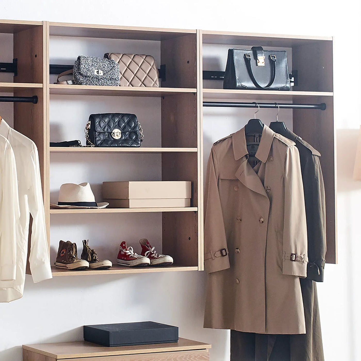 Devi - Wall Mounted Closet System With Modular Units by HouseOfZazla