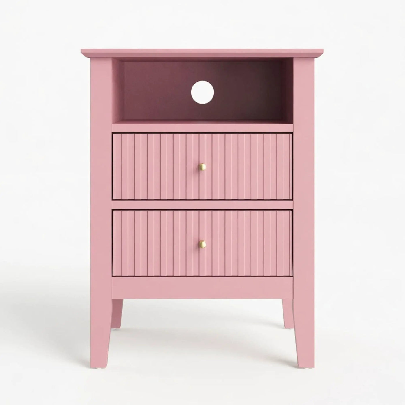 Fluted Nightstand With 2 Drawers by HouseOfZazla