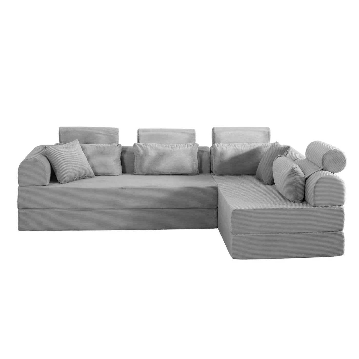 Modern L-Shape Modular Sectional Sofa, Compressed Design by HouseOfZazla