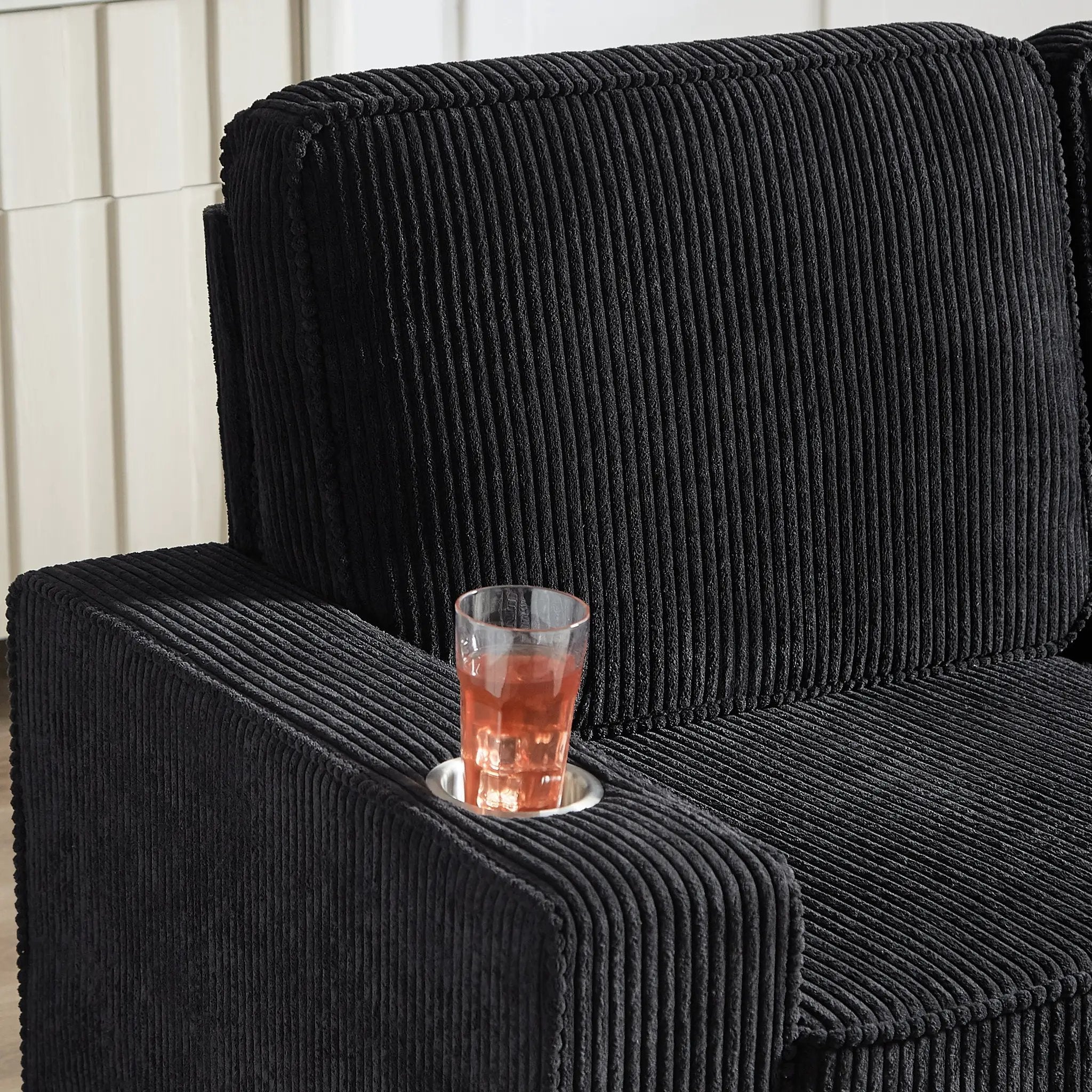 Modern Corduroy 3-Seater Sofa by HouseOfZazla