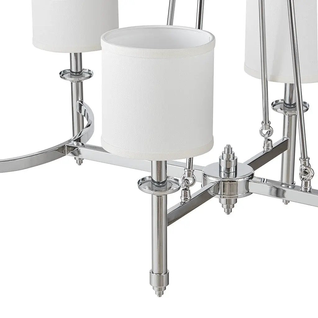 6-Light Chandelier with Fabric Drum Shades by HouseOfZazla