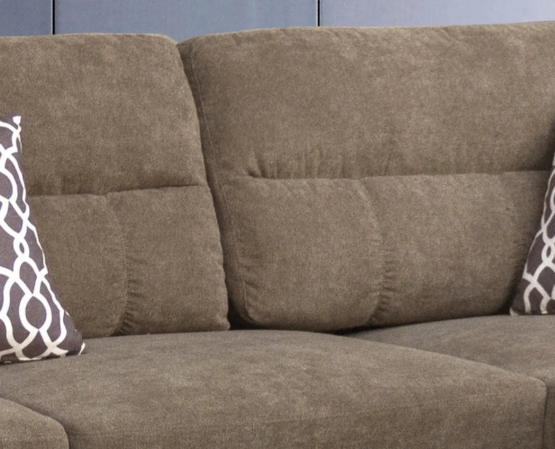 Diego - Fabric Sectional Sofa With Right Facing Chaise, Storage Ottoman, And 2 Accent Pillows by Unique Piece Furniture