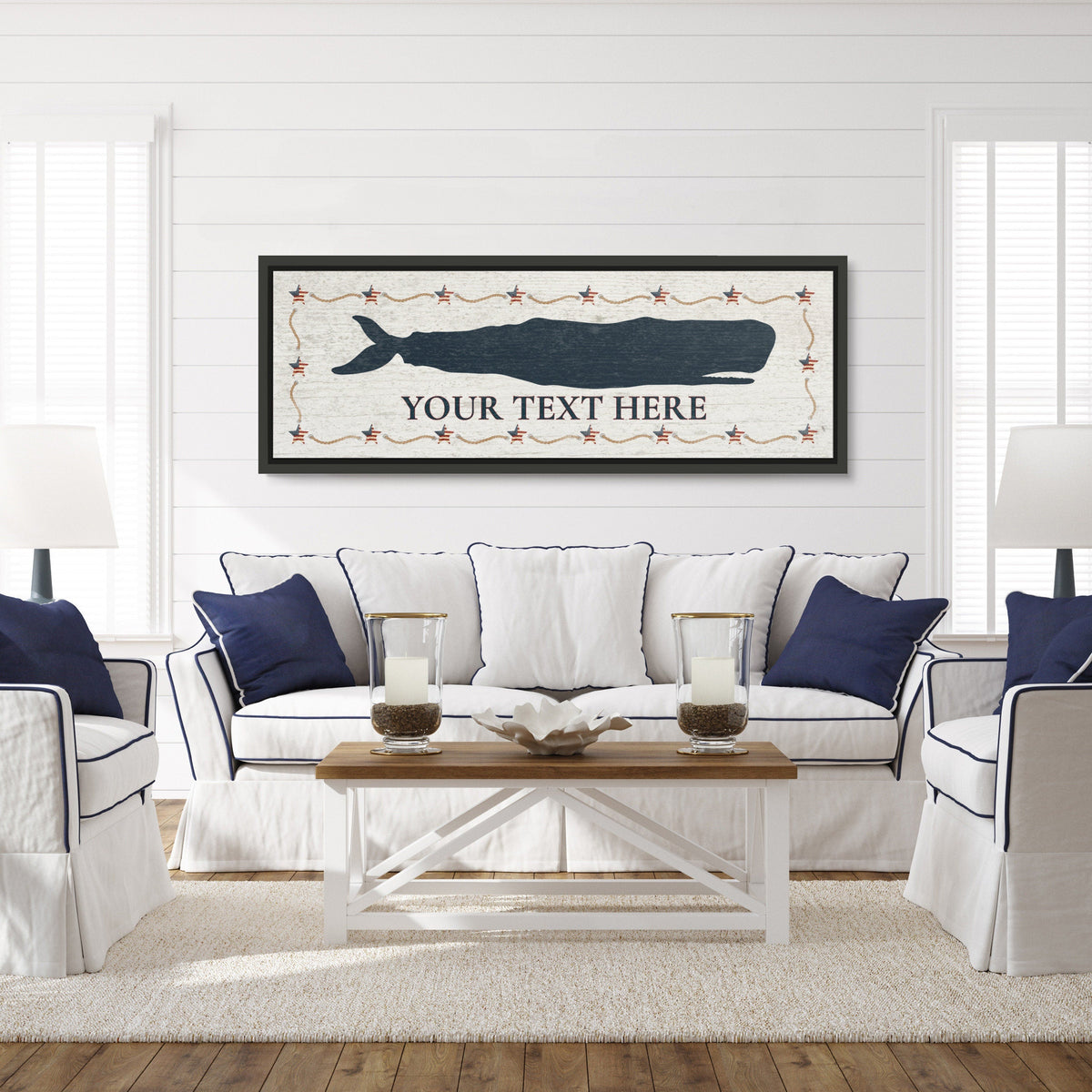 Personalized Framed Whale Canvas Sign, photo 5 of 11