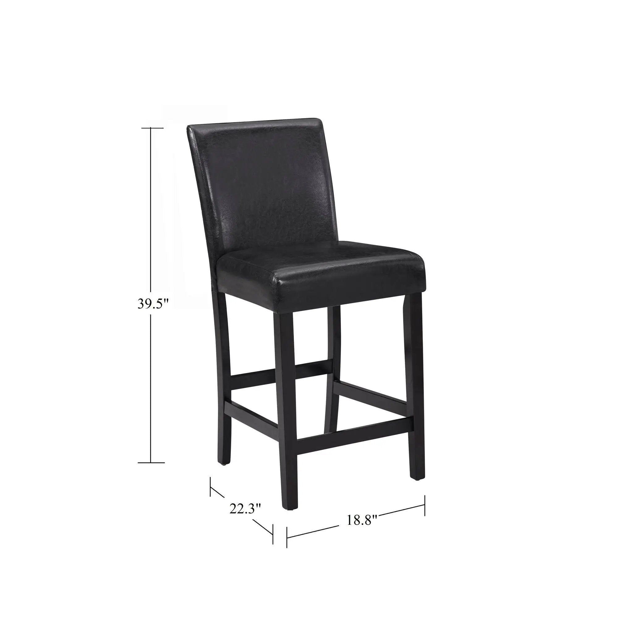 Modern 5 Piece Counter Height Dining Set With Tufted Nail Head Chairs by Unique Piece Furniture