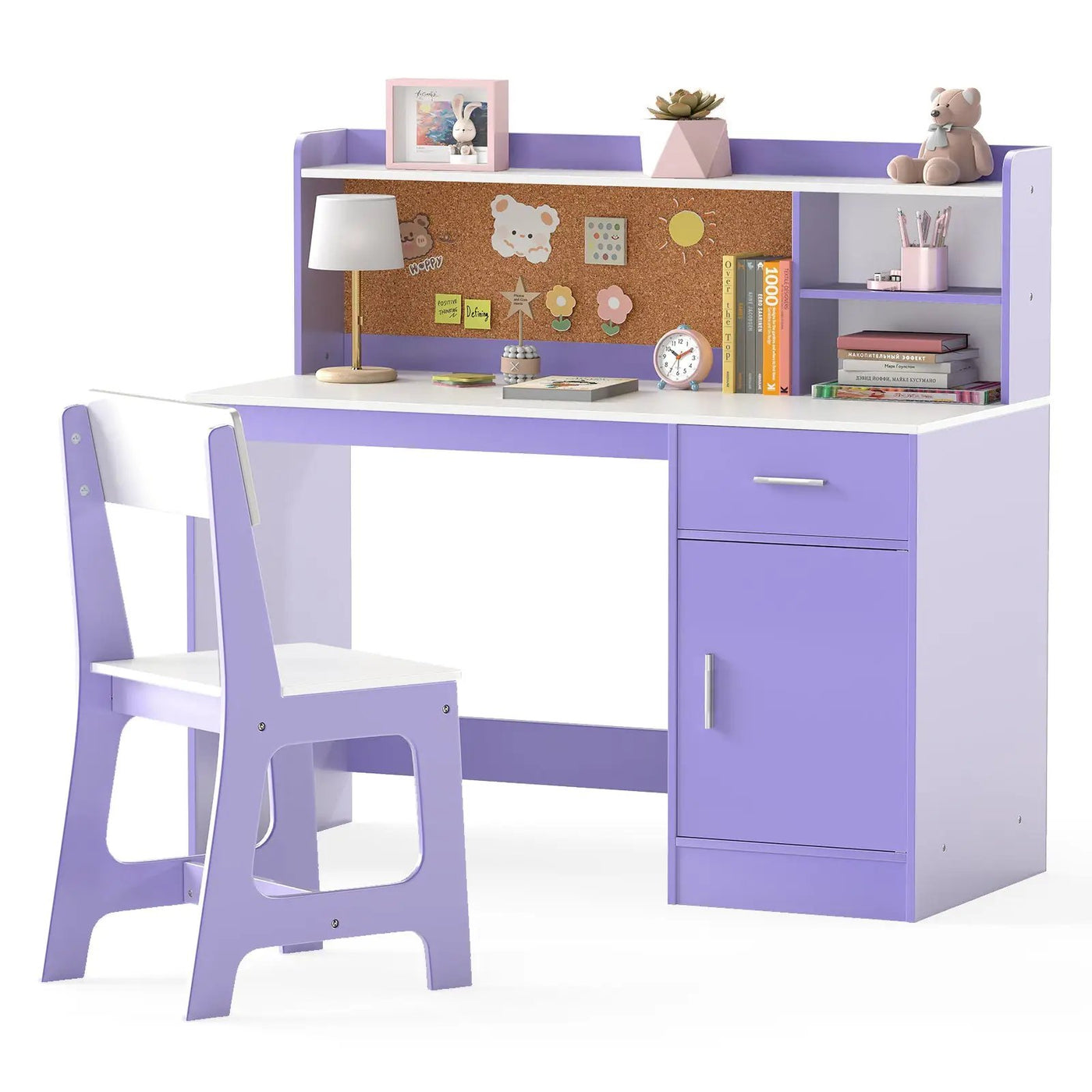 Kids Study Desk and Chair Set Student Table and Chair by DirectDeals