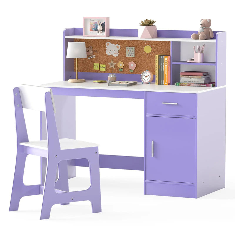 Kids Study Desk and Chair Set Student Table and Chair by DirectDeals