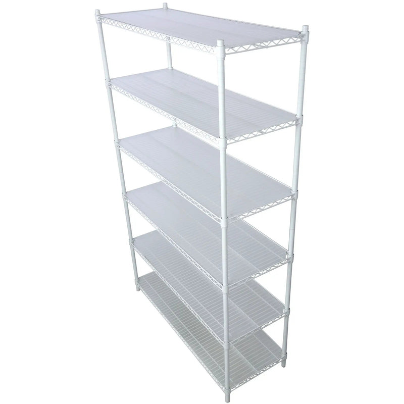 6 Tier 6000Lbs Capacity Nsf Metal Shelf Wire Shelving Unit, Heavy Duty Adjustable Storage Rack With Wheels & Shelf Liners For Commercial Grade Utility Steel Storage Rack by Unique Piece Furniture