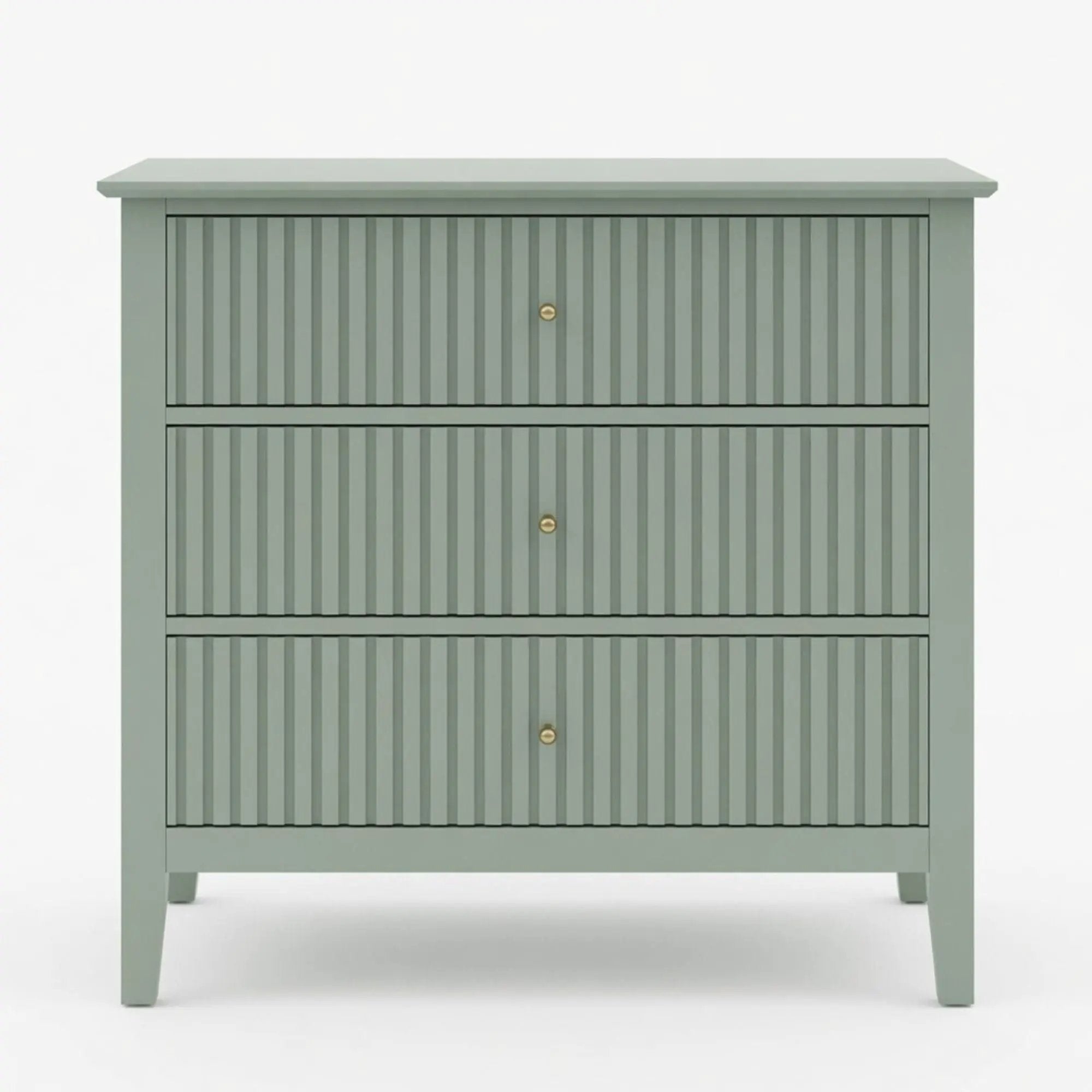 Fluted 3 Drawer Nightstand With Soft Close Slides by HouseOfZazla