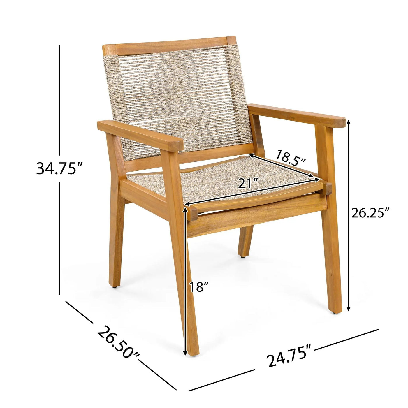 Outdoor Rope Dining Chair (Set of 2) by HouseOfZazla