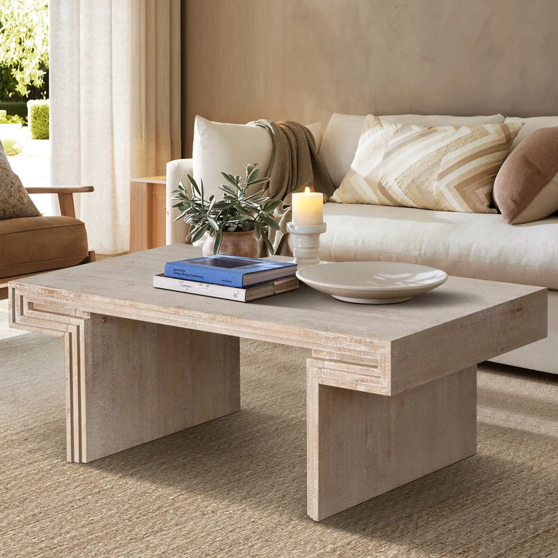 American Vintage Industrial Coffee Table, Double Tier Design by Unique Piece Furniture