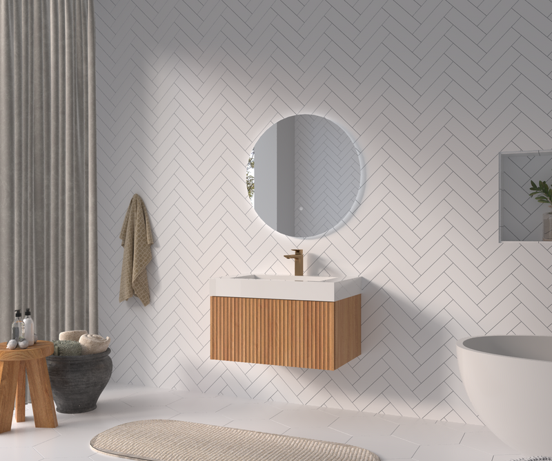 30" Bathroom Vanity with Sink - Wall Mounted Floating Cabinet by HouseOfZazla