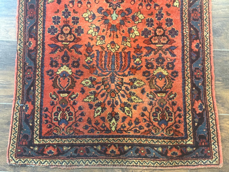 Antique Persian Sarouk Rug 2x4, Red, Fine 260 KPSI by Jewel Rugs