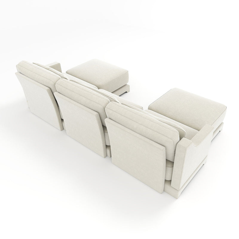Stylish Sofa With Ottoman And Lumbar Pillows, Ergonomic Design by HouseOfZazla
