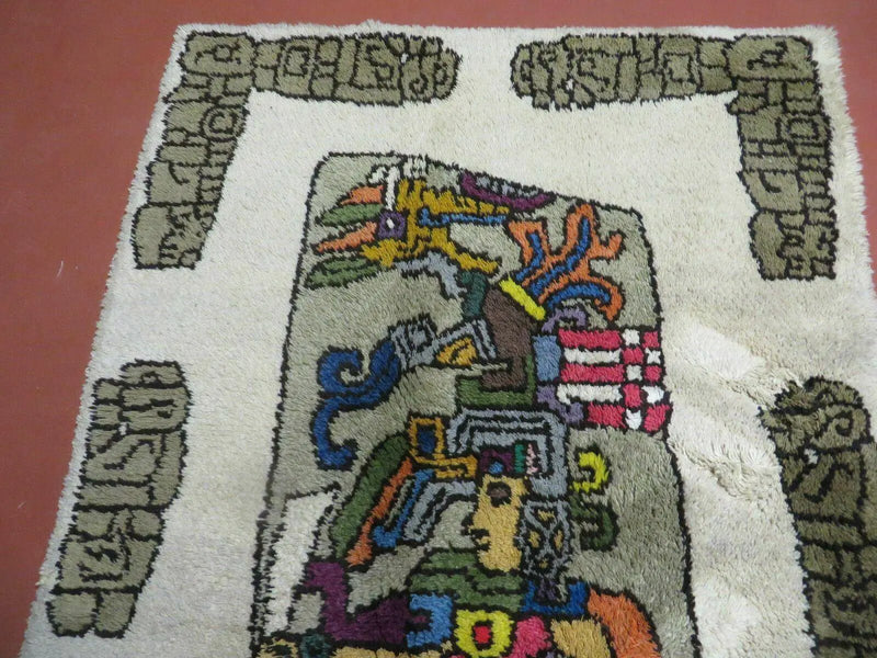 4' X 7' Vintage Handmade Knotted Tribal Nomadic Shag Wool Rug Carpet Prince by Jewel Rugs