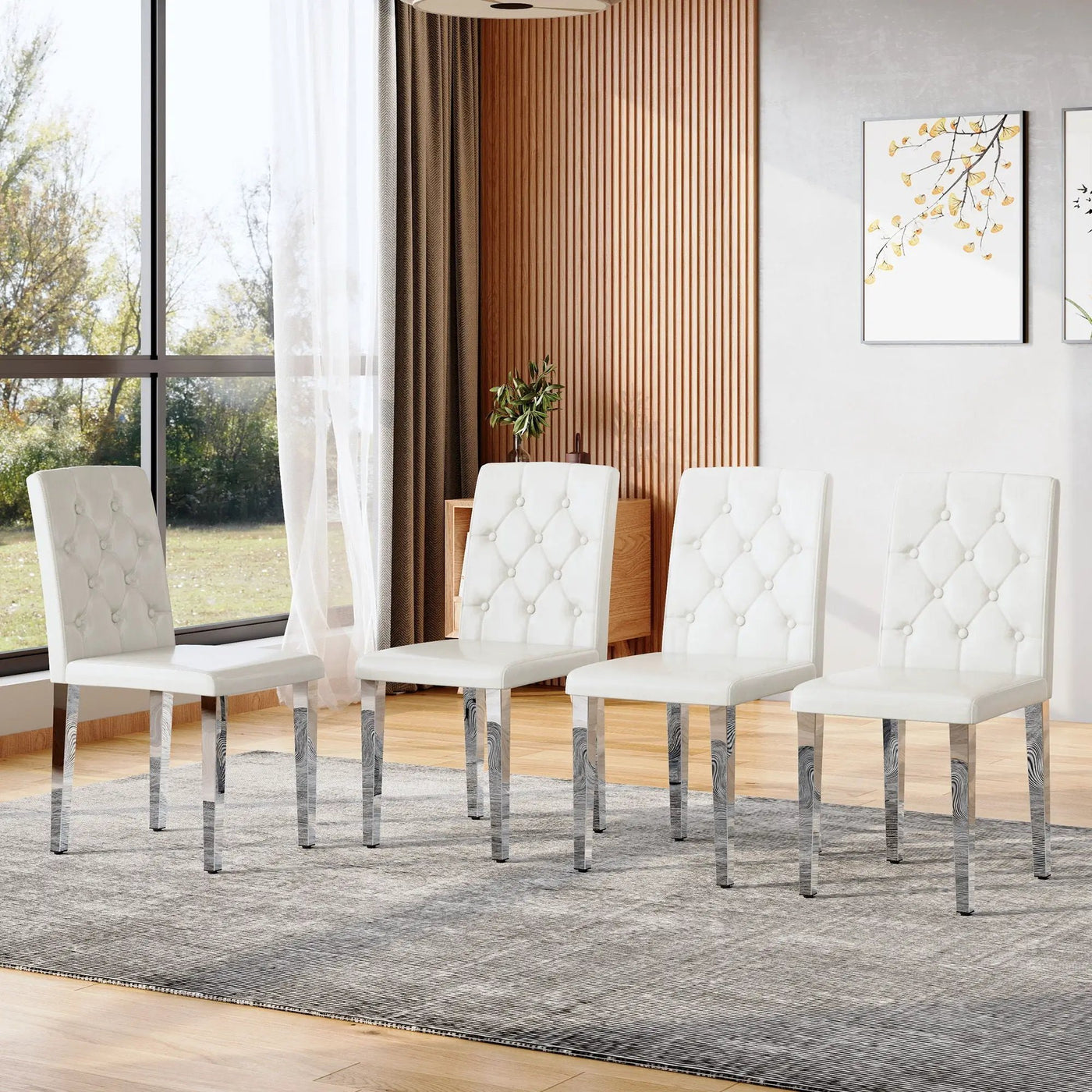 Dining Chairs With Ergonomic Buckle Backrest For Home by HouseOfZazla