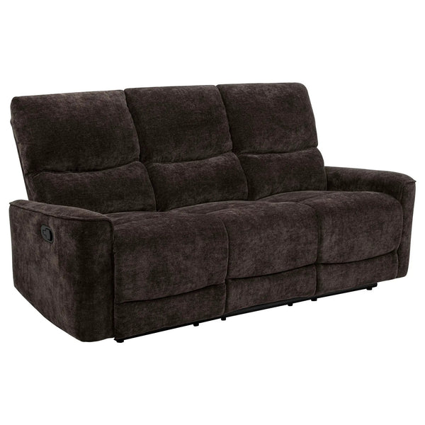 Navarro 3-piece Upholstered Reclining Sofa Set Dark Brown, photo 2 of 7