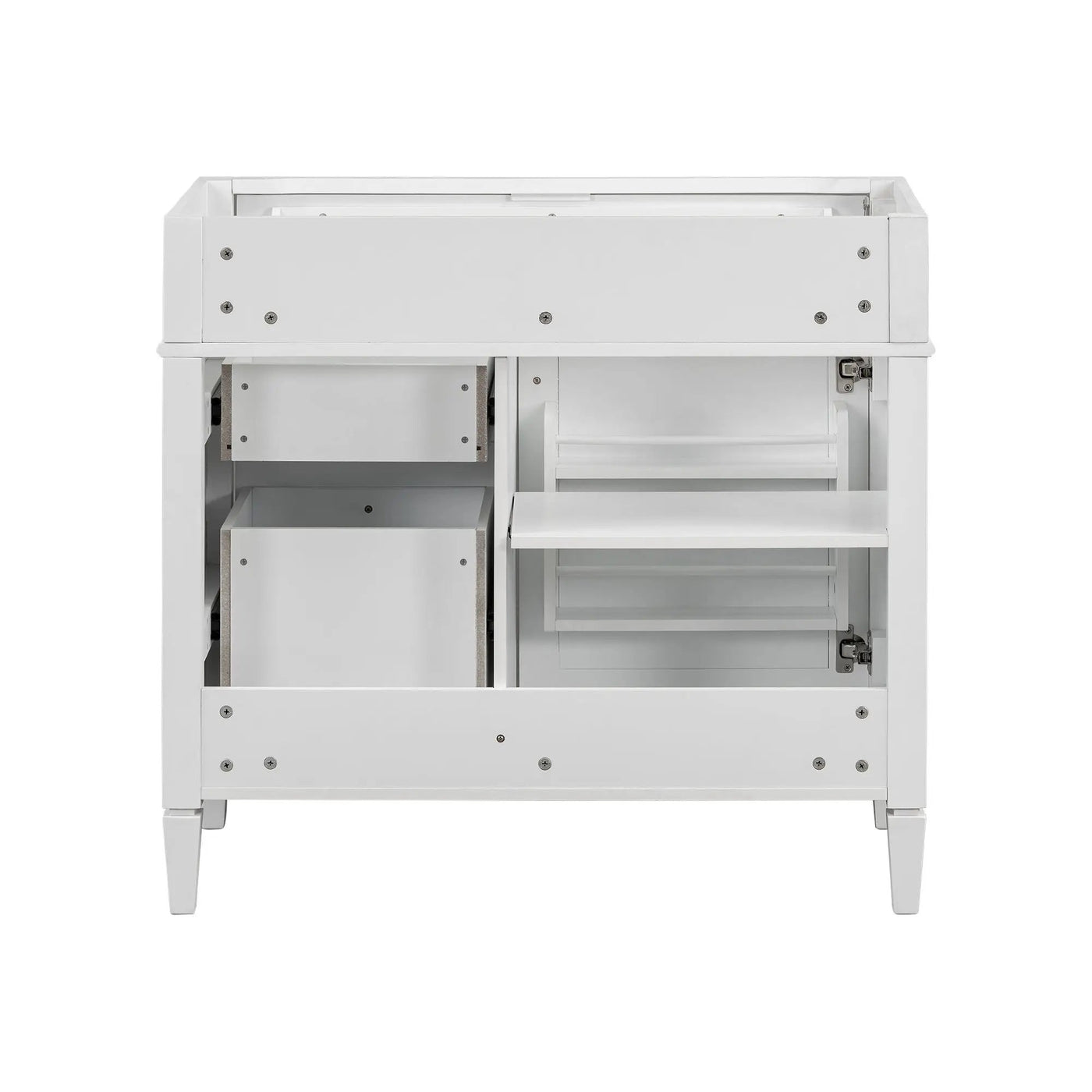 Bathroom Vanity With 2 Drawers And Tip-Out Drawer, Storage Cabinet by HouseOfZazla