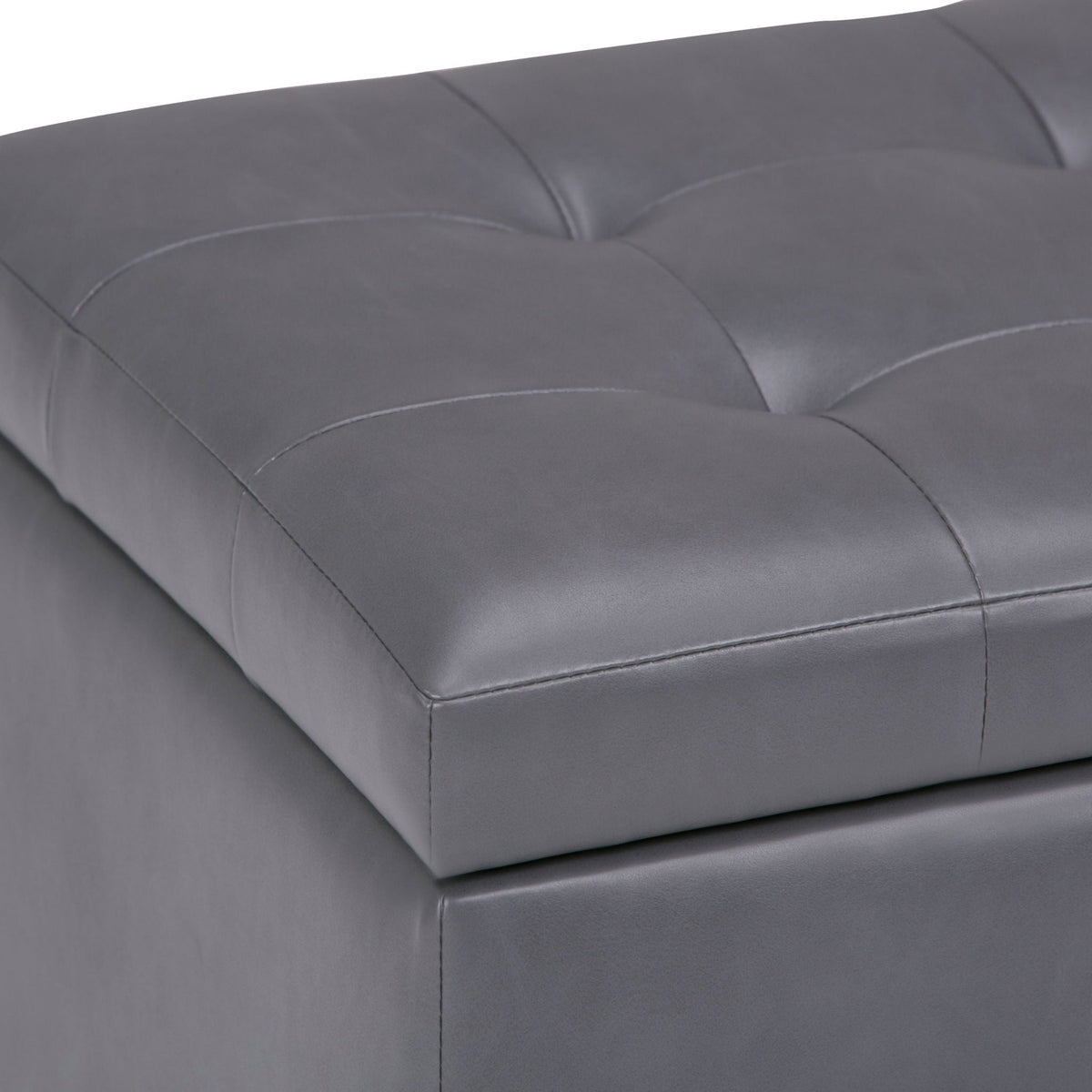 Upholstered Storage Ottoman with Child Safety Hinge - Multiple Colors, photo 21 of 40