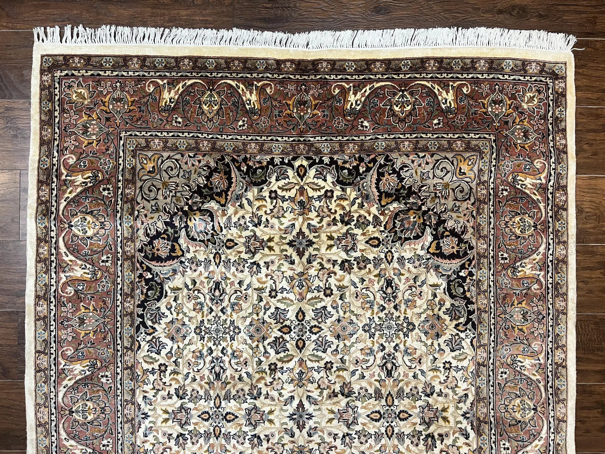 Pak Persian Rug 5x8, Handmade Wool Oriental Carpet, Vintage Rug, Floral Allover, Very Fine 320 KPSI by Jewel Rugs