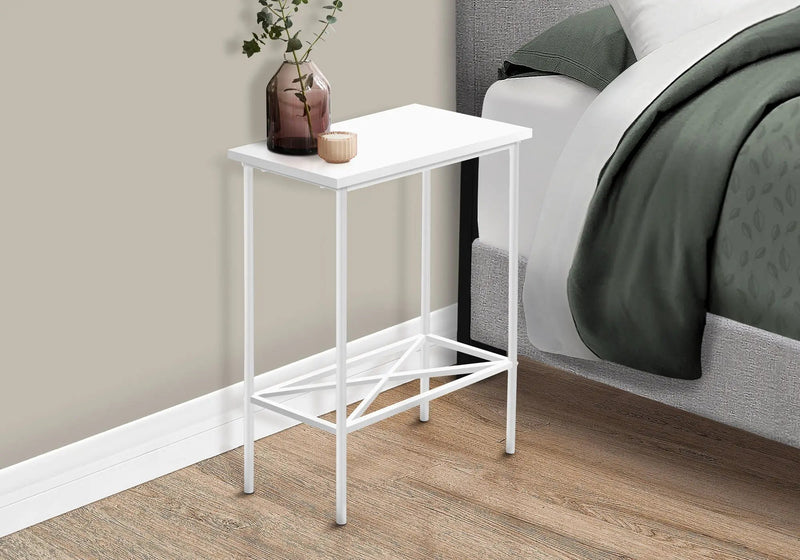 Accent Side Table, Narrow, Small, 2 Tier, Contemporary & Modern by HouseOfZazla