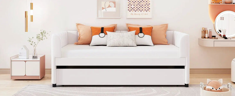 Upholstered Daybed With Ergonomic Design Backrest by HouseOfZazla