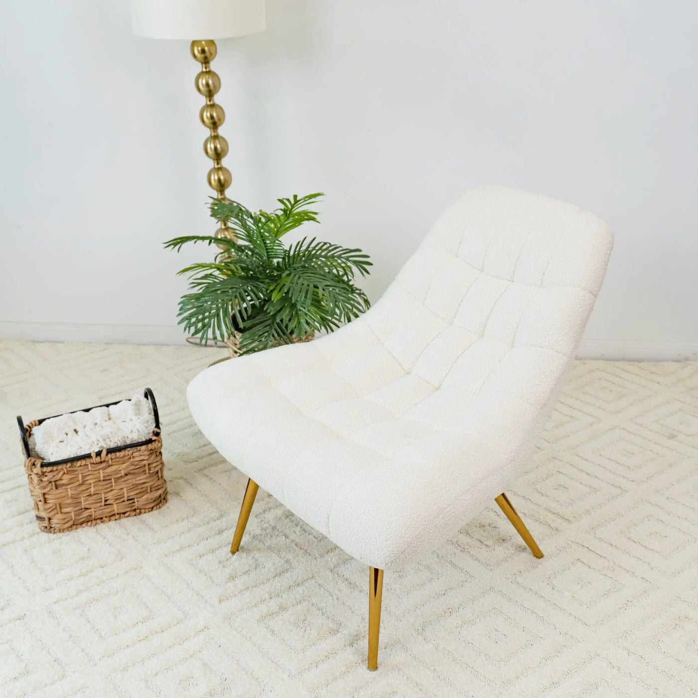 Aubrey - French Boucle Lounge Chair by HouseOfZazla