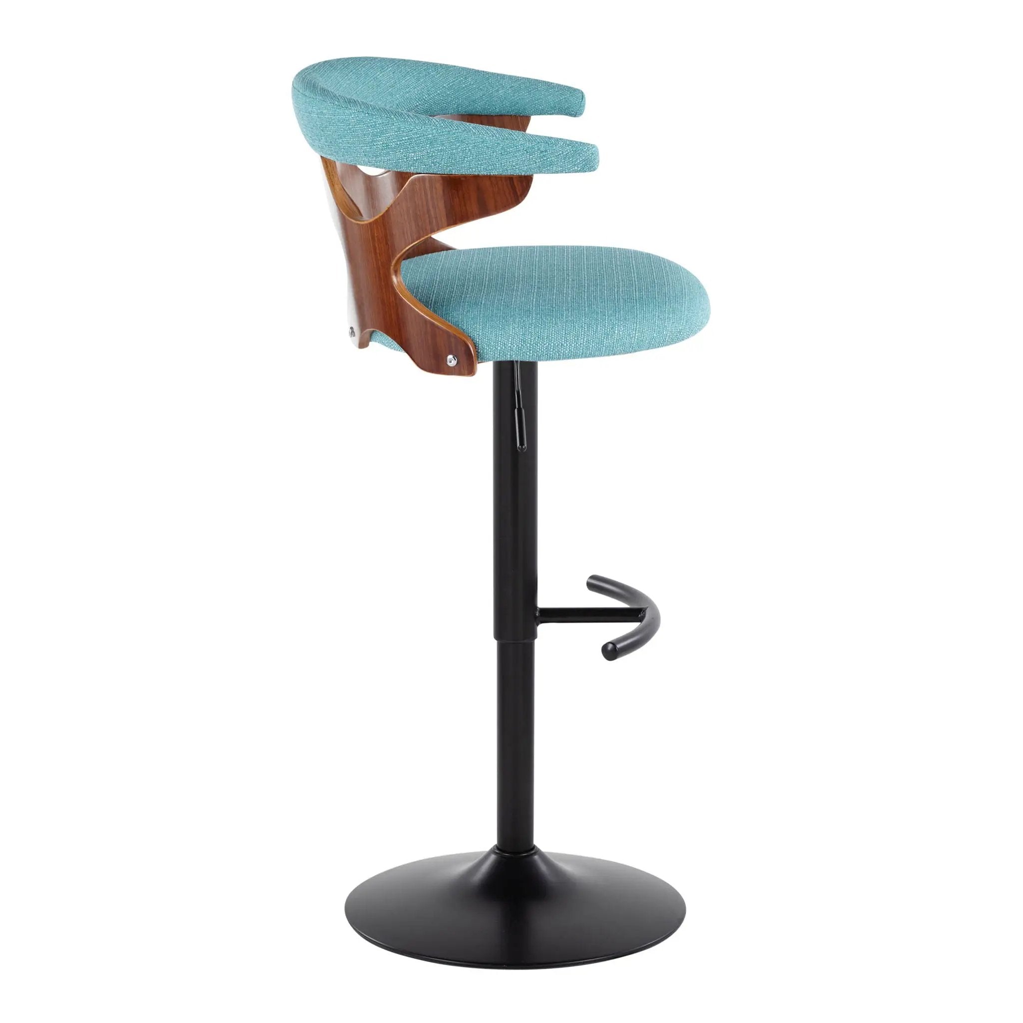 Gardenia - Contemporary Adjustable Barstool, Swivel With Rounded T Footrest (Set of 2) by Unique Piece Furniture