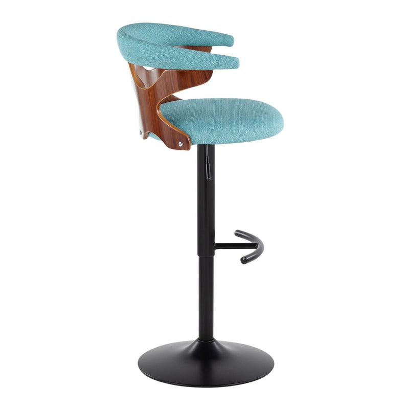 Gardenia - Contemporary Adjustable Barstool, Swivel With Rounded T Footrest (Set of 2) by Unique Piece Furniture