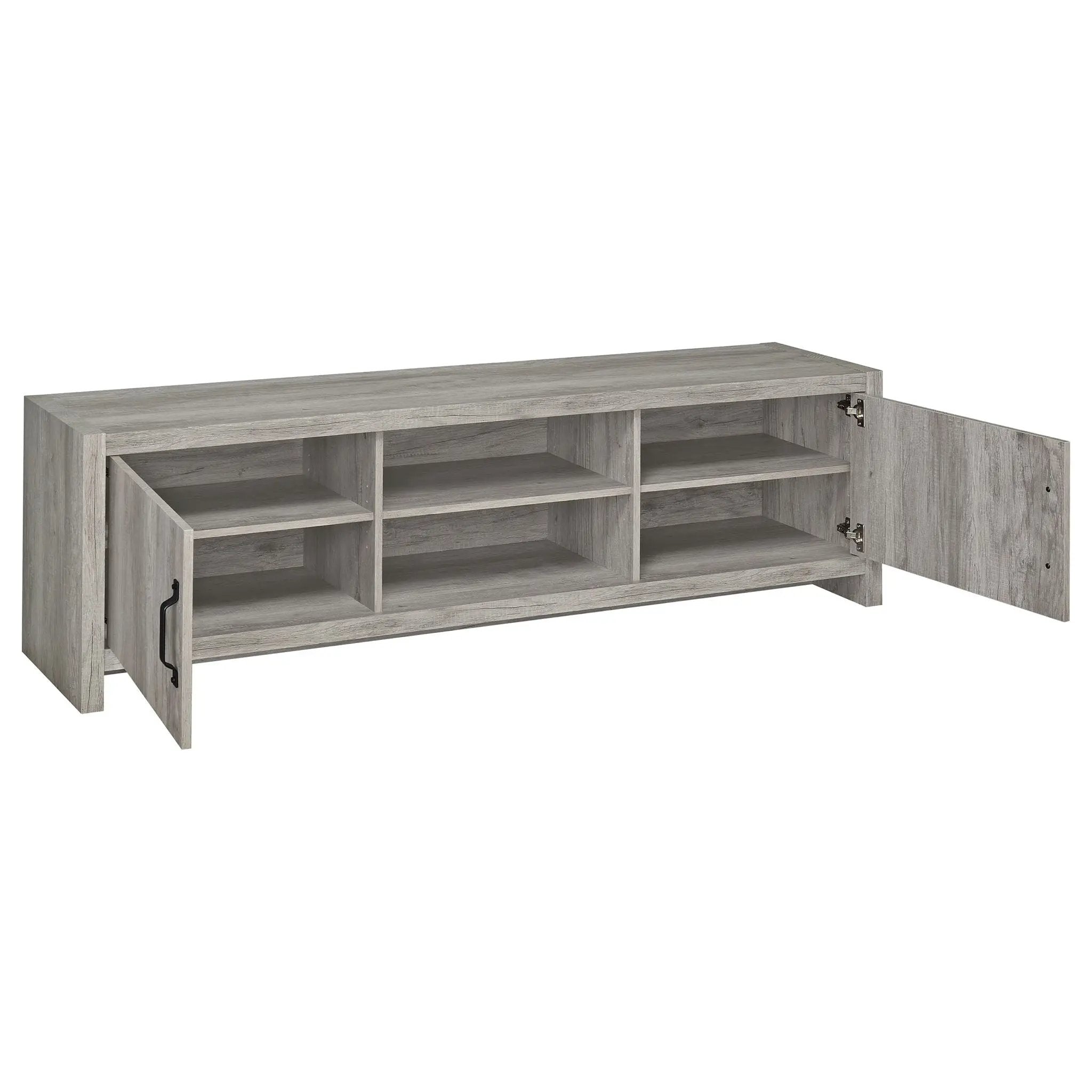 Conifer - TV Stand With Adjustable Shelves - Gray by HouseOfZazla