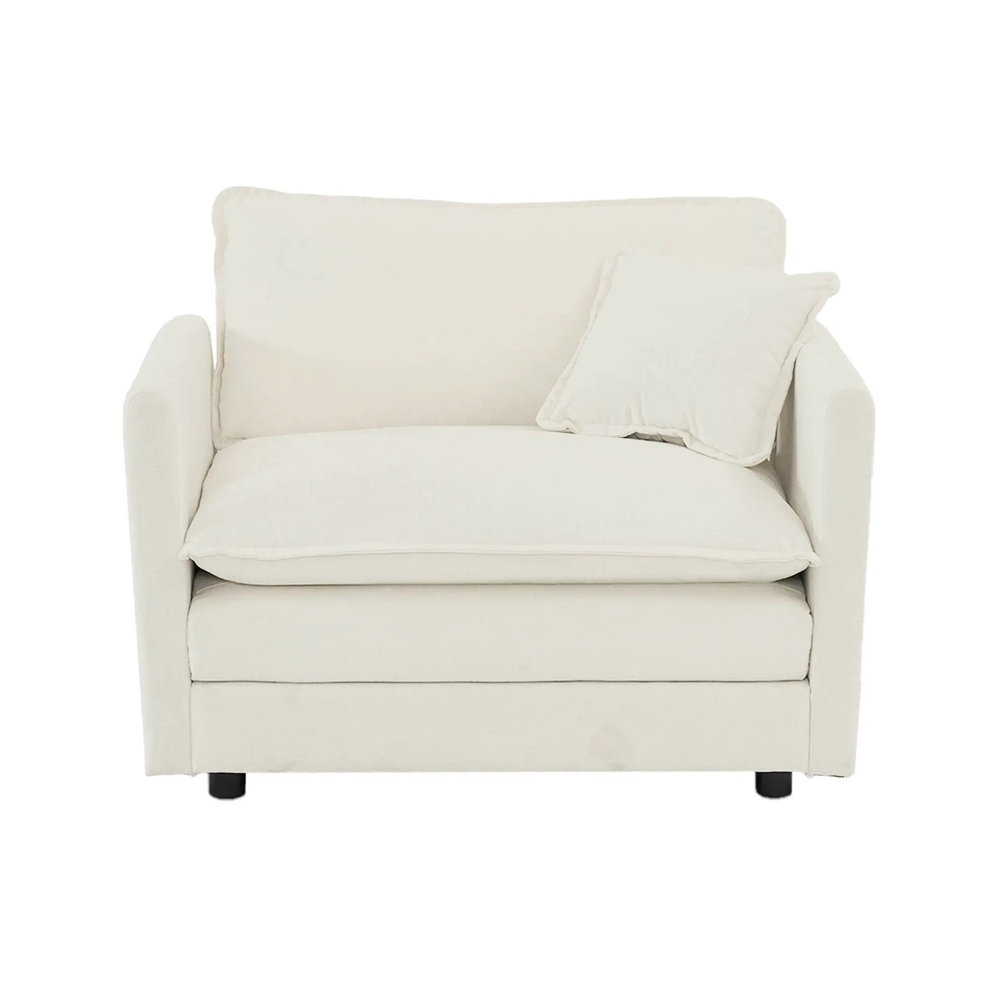 Comfy Deep Single Seat Sofa Upholstered Reading Armchair by HouseOfZazla