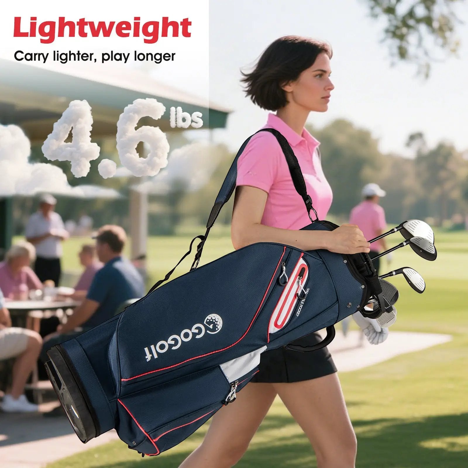 Golf Cart Bag Lightweight Portable Golf Club Organizer Bag by DirectDeals