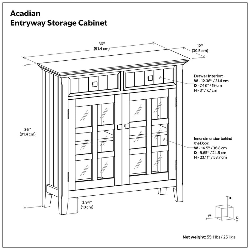 Acadian - Handcrafted Entryway Storage Cabinet by HouseOfZazla