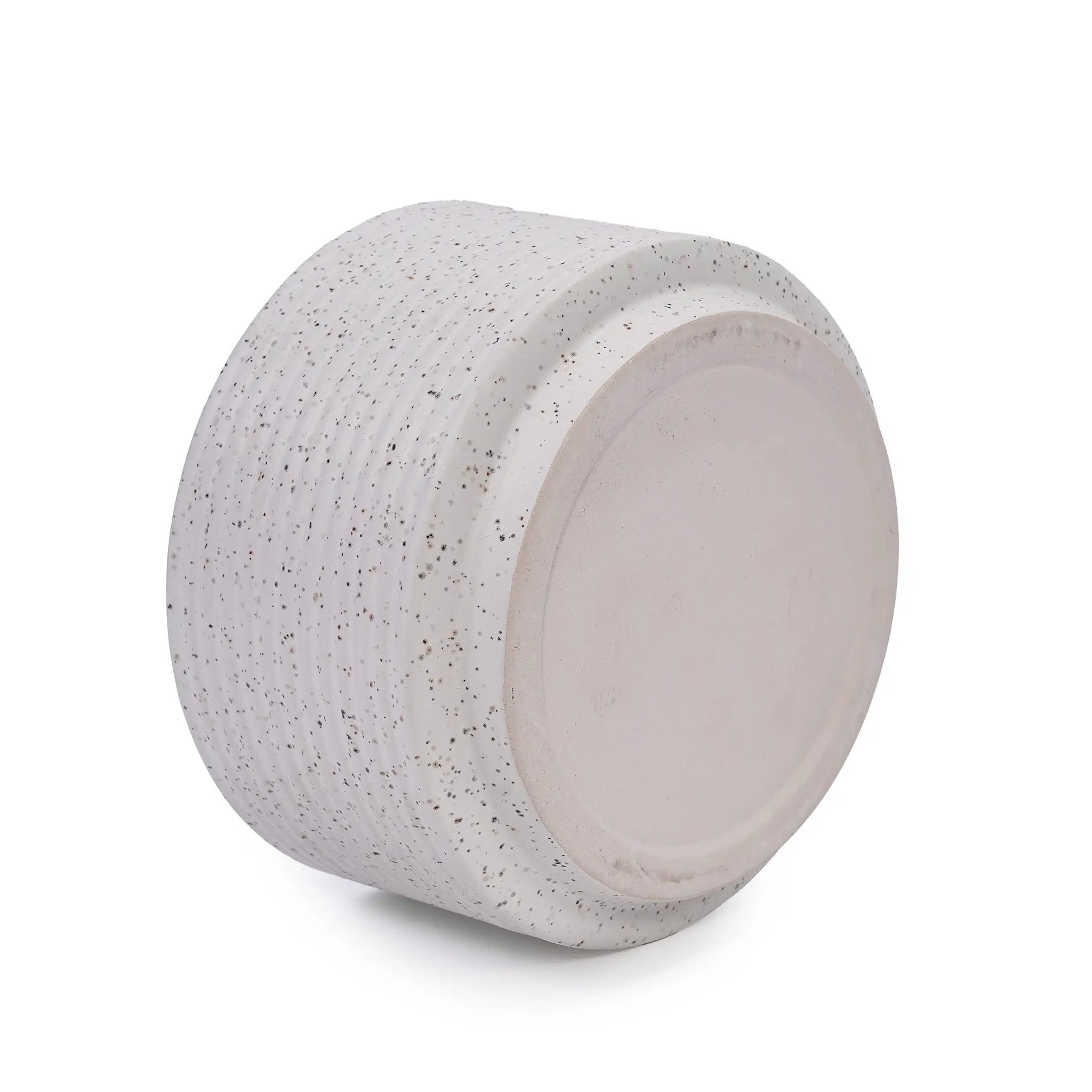 2 Pieces Ceramic Flowerpot Set, Milk White by HouseOfZazla
