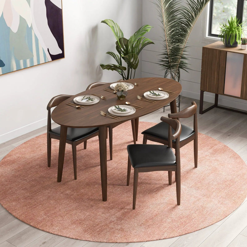 Destiny - Dining Chairs (Set of 2) - Black / Dark Brown by HouseOfZazla