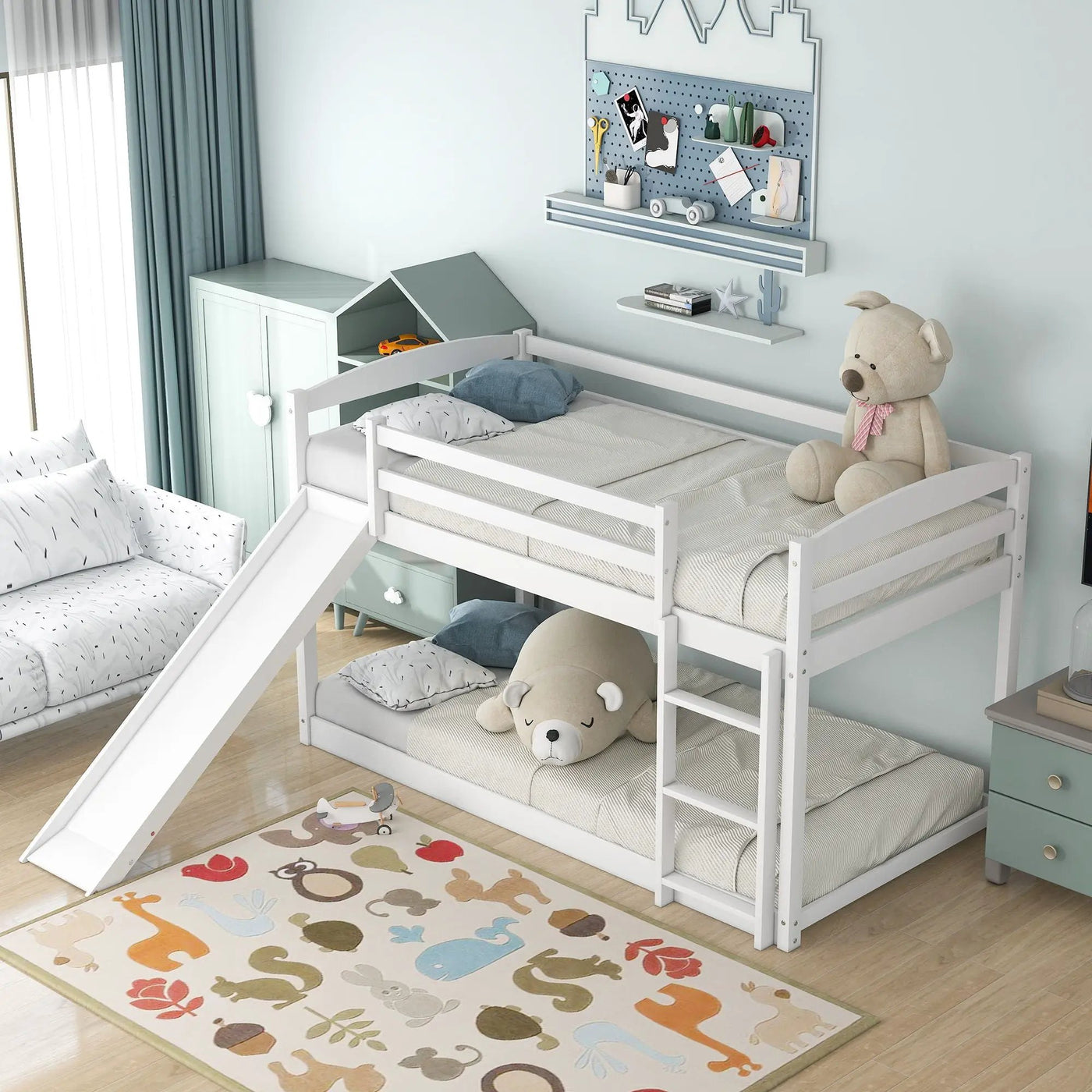 Durable Bunk Bed With Convertible Slide And Ladder by HouseOfZazla