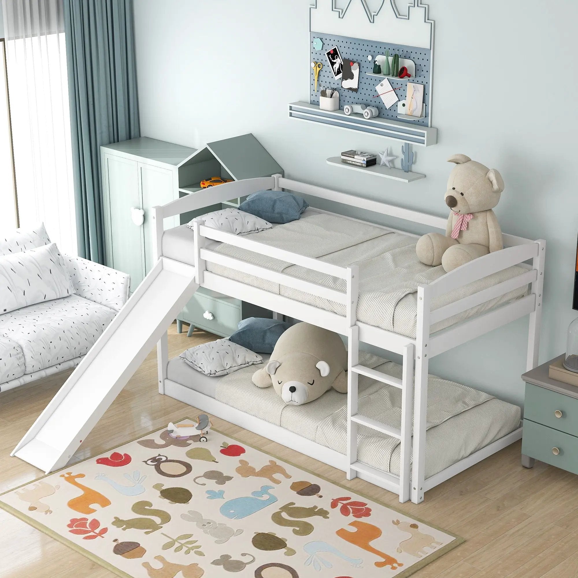 Durable Bunk Bed With Convertible Slide And Ladder by Unique Piece Furniture