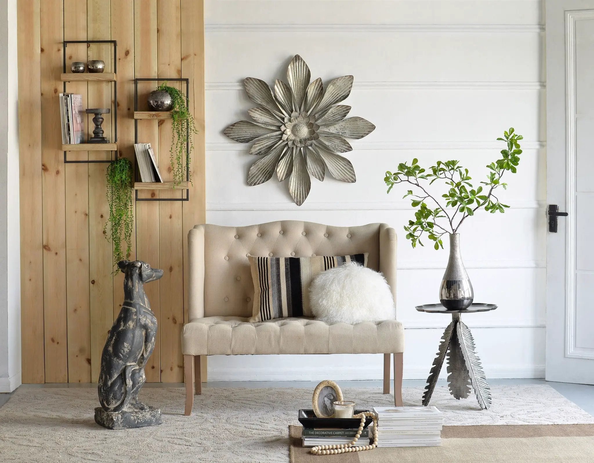 Wall Shelf With Two Shelves - Black Brown by Unique Piece Furniture