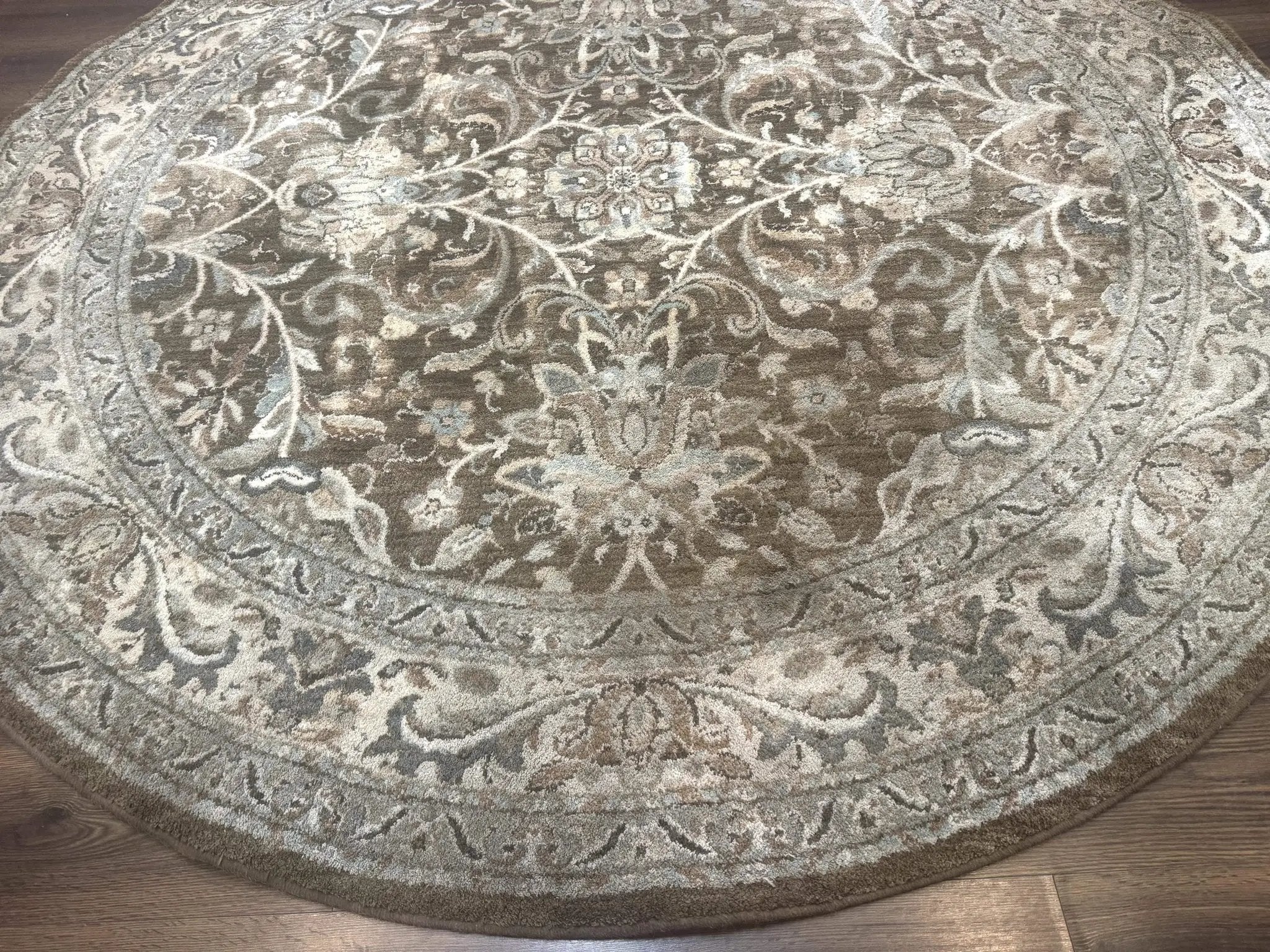 Round Karastan Rug 8x8 ft, Euphoria New Bridge Karastan Rug, Indo Mahal Design by Jewel Rugs