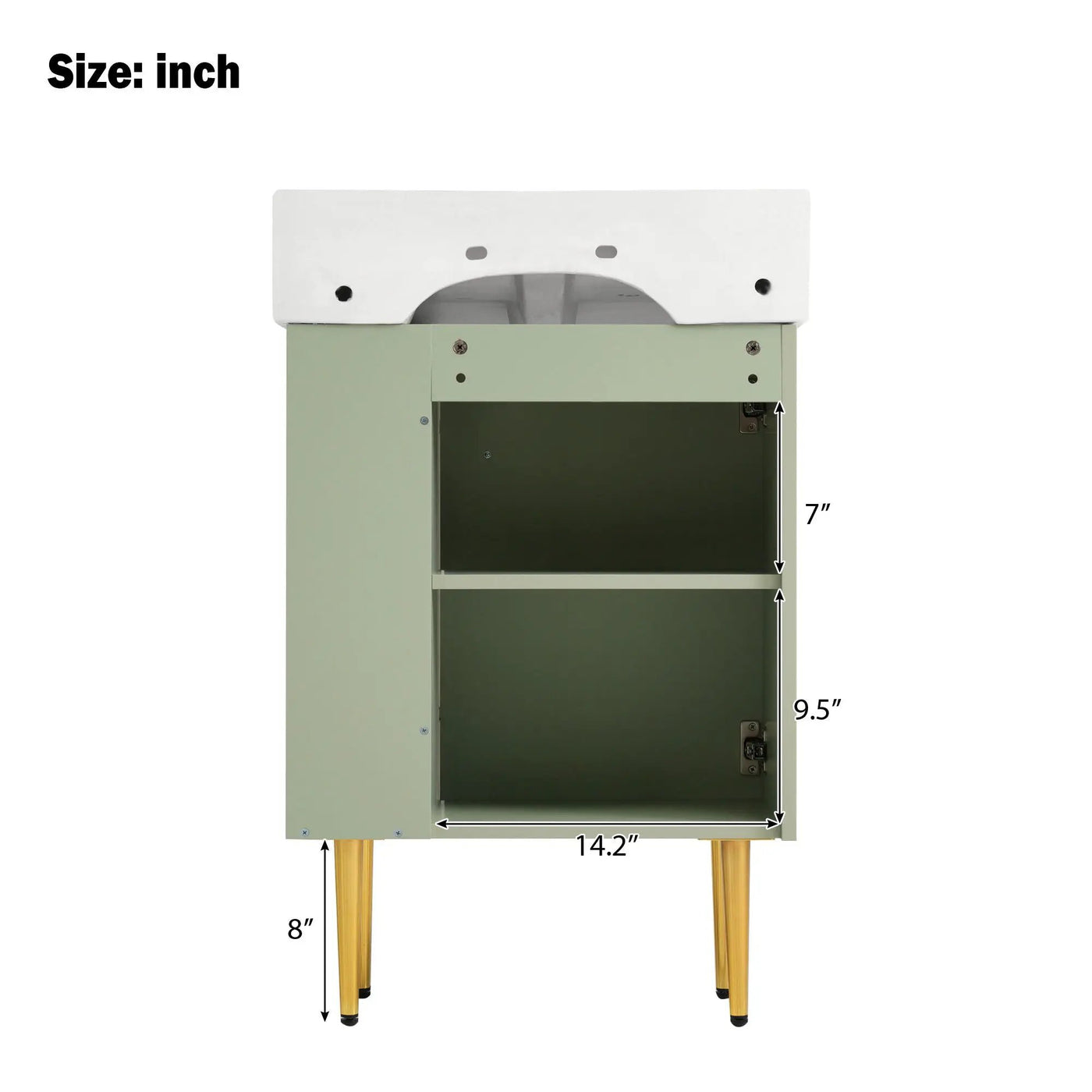 Bathroom Vanity, Combo Cabinet, Bathroom Storage Cabinet, Single Ceramic Sink by HouseOfZazla