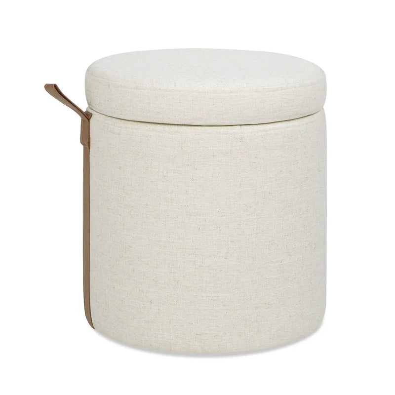 Brandy - Round Upholstered Storage Ottoman With Accent by Unique Piece Furniture