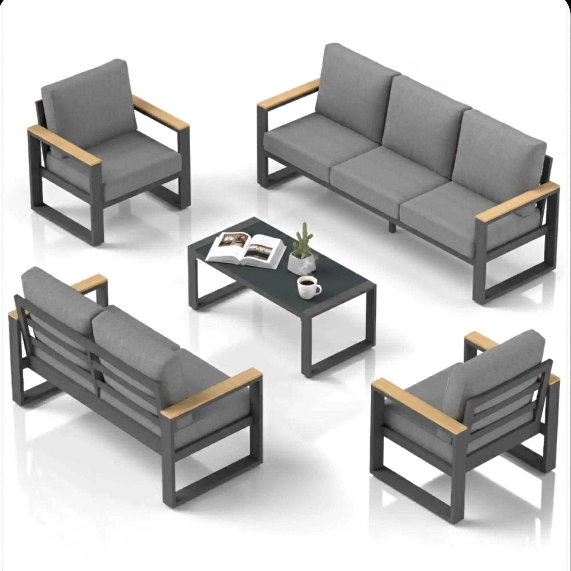 Modern Outdoor Sofa Set With Coffee Table
